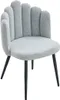 HOMLA Krzesło LUXE Szare 49x55x85 cm Podgląd zdjęcia produktu 1