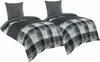 4 tlg Baumwolle Renforce Bettwäsche 135x200 + 80x80 grau Produktbild-Vorschau 1