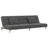 vidaXL Schlafsofa 2-Sitzer mit 2 Kissen Hellgrau Stoff Produktbild-Vorschau 1