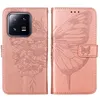 Lederhülle für Xiaomi 13 Pro Schmetterling Prägung Flip Produktbild-Vorschau 2