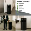 Abfalleimer mit Aschenbecher 30 L Schwarz Metall Produktbild-Vorschau 6