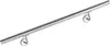 A silver handrail mounted on a white background. Náhled obrázku produktu