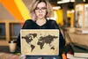 MuchoWow® Laptop Aufkleber Sticker Cover Weltkarte - Sepia Produktbild-Vorschau 5