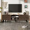 A modern living room with a TV stand and television. Produktbild-Vorschau