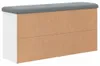 vidaXL Lavice na boty bílá 102 x 32 x 50 cm Materiál na Náhled obrázku produktu 5