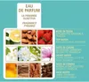 A collage of images illustrating the fragrance notes of a perfume, with text describing the top, heart, and base notes. Produktbild-Vorschau