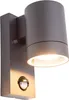A modern outdoor wall lamp with a motion sensor. Produktbild-Vorschau