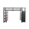 A loft bed with shelves and a cabinet, shown against a white background. Podgląd zdjęcia produktu