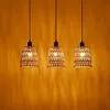 ZMH Hängelampe Boho Pendelleuchte Rattan 3 Flammig Produktbild-Vorschau 9