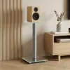 vidaXL Support de haut-parleur 2 pcs. argenté verre dur 1 Voir les images du produit 2