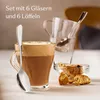 Cosumy 6 bicchieri da cappuccino con manico e cucchiaio - Anteprima dell’immagine prodotto 2