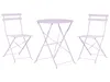 BELIANI 3-dielna bistro sada fialová kovová skladacie Náhľad obrázku produktu 1