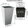 Hochkübel Finezia 25x25x46 Rattan anthrazit Produktbild-Vorschau 2