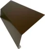 A brown metal flashing piece on a white background. Produktbild-Vorschau