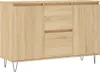 [Home] Sideboard Sonoma-Eiche 104x35x70 cm Holzwerkstoff Produktbild-Vorschau 2
