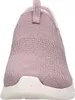 A close-up, front-facing view of a pink Skechers slip-on shoe. Podgląd zdjęcia produktu