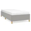 vidaXL Bettgestell ohne Matratze Hellgrau 90x190 cm Stoff Produktbild-Vorschau 1