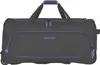 A dark gray duffel bag with purple trim and handles, shown from the front. Náhľad obrázku produktu