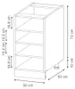 Scaffale da cucina Vicco Fame-Line Antracite 50 cm senza Anteprima dell’immagine prodotto 2