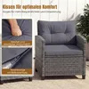 Sada zahradního nábytku COSTWAY, polyratan, 3dílná. Náhled obrázku produktu 5