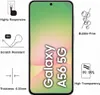 A marketing image for a screen protector for a Samsung Galaxy A56 5G, highlighting its features. Náhľad obrázku produktu