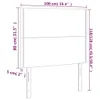Design Möbel Kopfteile 2er Set Schwarz 100x5x78/88 cm Stoff Produktbild-Vorschau 8