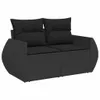 CLORIS 6-tlg. Garten-Sofagarnitur mit Kissen Schwarz Poly Produktbild-Vorschau 4