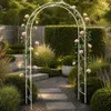 DanDiBo Arco di rose in metallo zincato solido 120 cm Arco Anteprima dell’immagine prodotto 1