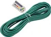 A coiled green power cord with a plug on a white background. Produktbild-Vorschau
