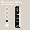 K-Möbel Glasvitrine stehend in Schwarz (176x37x33 cm) mit 4 Produktbild-Vorschau 2