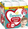 A box of Pampers pants diapers, featuring images of children and product information. Náhled obrázku produktu