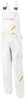 A pair of white overalls with yellow accents, shown against a white background. Produktbild-Vorschau