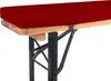 TexDeko Bierbankauflage 220x25x4cm mit Reißverschluss Rot Produktbild-Vorschau 1