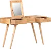 vidaXL Toaletný stolík so zrkadlom 112x45x76 cm Akáciový Náhľad obrázku produktu 8