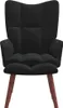 A black armchair with wooden legs is shown against a white background. Anteprima dell’immagine prodotto