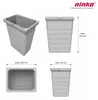 ninka Inneneimer-Set 5055.92 hellgrau 2 x 17 + 2 x 8 Liter Produktbild-Vorschau 4