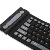 A close-up, angled view of a black and gray flexible keyboard on a white background. Voir les images du produit