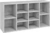 vidaXL Panca per scarpe in cemento grigio 103x30x55 cm Anteprima dell’immagine prodotto 1