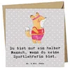 Mr. & Mrs. Panda Grußkarte Sportlehrerin Herz - Grau Produktbild-Vorschau 1
