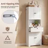 Armoire de salle de bain COSTWAY, armoire haute avec 4 Voir les images du produit 6