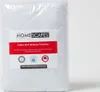 A white mattress protector is shown in its clear plastic packaging, with a label detailing product information. Anteprima dell’immagine prodotto