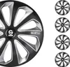Radkappen Schwarz/Silber Carbon Radzierblenden Radblenden Produktbild-Vorschau 4