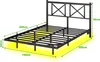 okwish plávajúca posteľ 140x200 rám postele kovová posteľ s Náhľad obrázku produktu 6