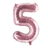 Folienballons Rosé 100cm Zahl 5 Zahlenballon zum 5-ten Produktbild-Vorschau 1