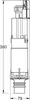 A technical drawing of a plumbing valve with dimensions indicated. Podgląd zdjęcia produktu