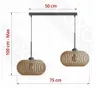 A diagram showing the dimensions of a pendant light fixture. Produktbild-Vorschau