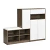 A shoe cabinet with a bench on a white background. Produktbild-Vorschau