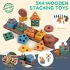 6-in-1 Montessori Holzspielzeug ab 1 Jahr – Stapelturm, Produktbild-Vorschau 5