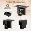 Diagrams showing the dimensions and features of a foldable dining table. Náhľad obrázku produktu