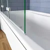 Duschspa 130x140cm Weiß Badewanneaufsatz 3-teilig Faltwand Produktbild-Vorschau 8